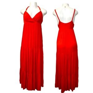 Armani Exchange Orange Braided Strap Maxi Dress Size 0